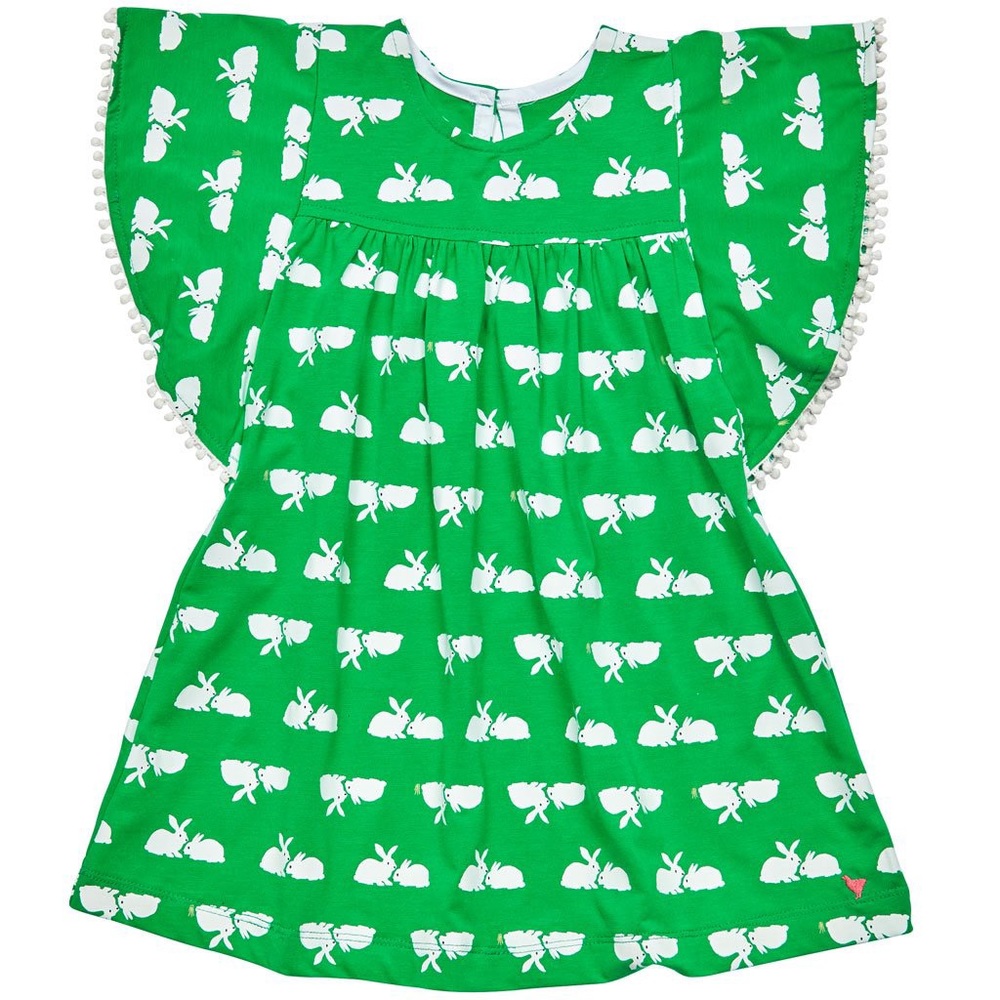 Pink Chicken emerald Rabbits Thea Dress - BNWT